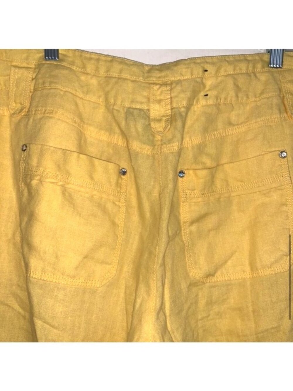 INC International Concepts Womens Yellow Linen Pants Size 14 - Picture 9 of 12